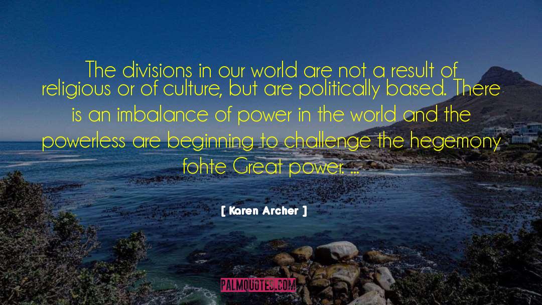 Amazing World quotes by Karen Archer