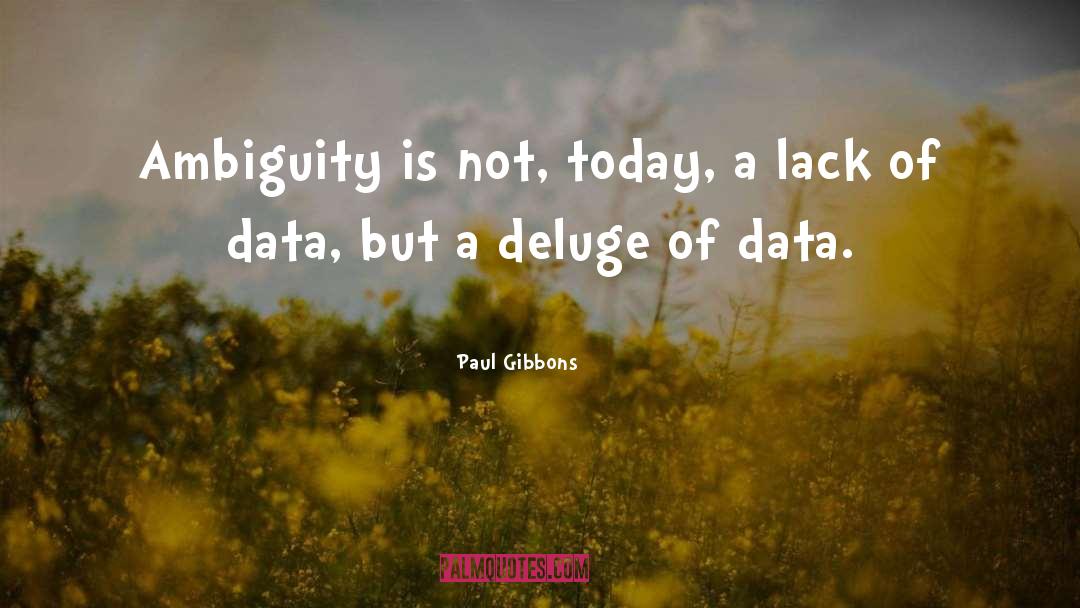 Ambiguity quotes by Paul Gibbons