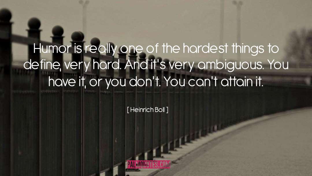 Ambiguous quotes by Heinrich Boll