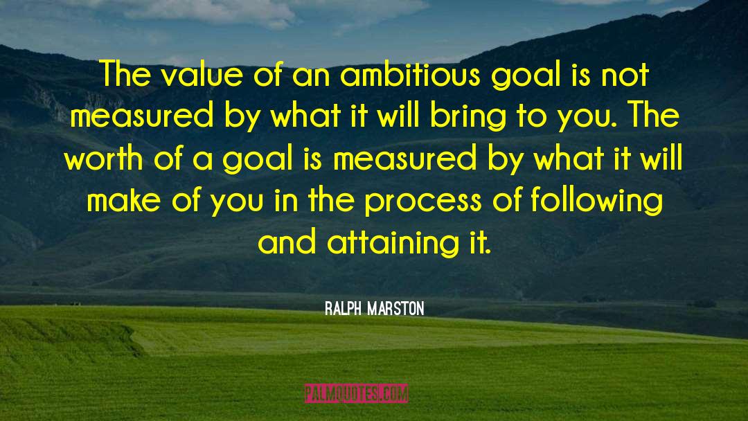 Ambitious Goals quotes by Ralph Marston