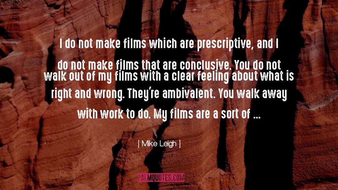 Ambivalent quotes by Mike Leigh