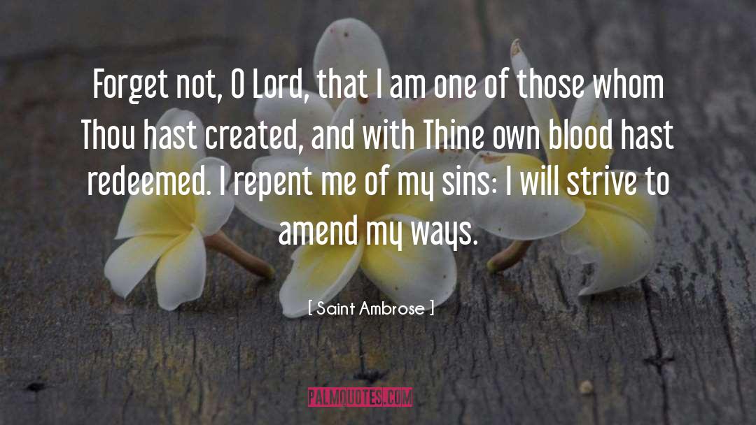 Amend quotes by Saint Ambrose