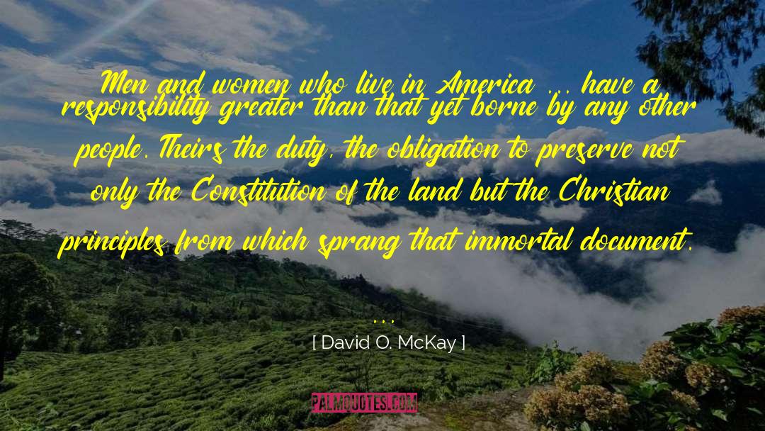 America Land quotes by David O. McKay