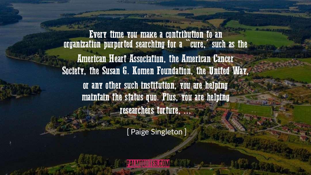 American Cancer Society quotes by Paige Singleton