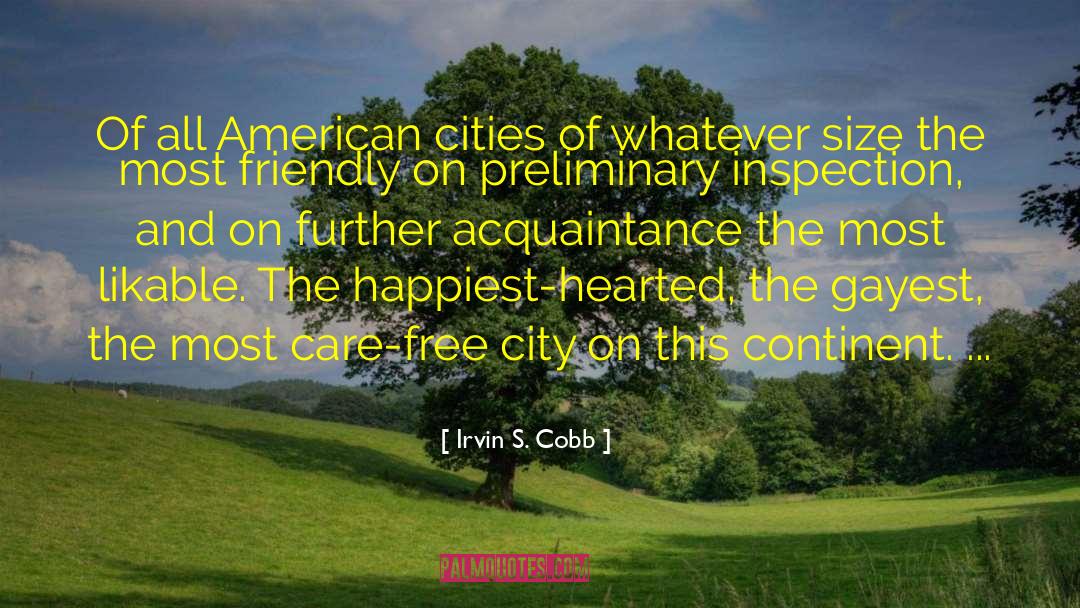 American Cities quotes by Irvin S. Cobb