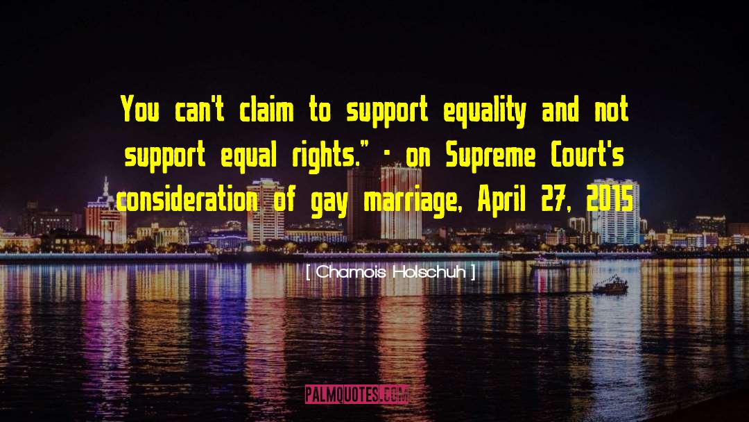 American Equal Rights quotes by Chamois Holschuh