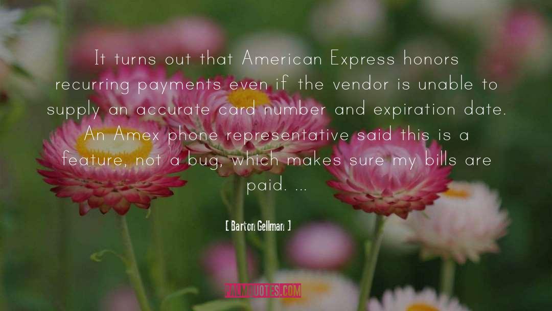 American Express quotes by Barton Gellman