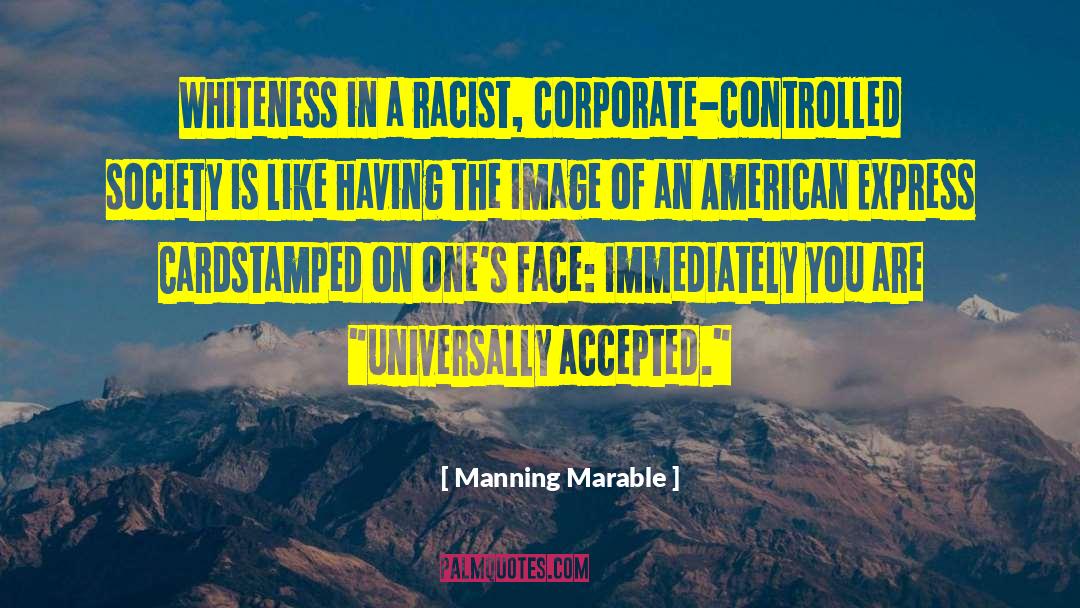 American Express quotes by Manning Marable