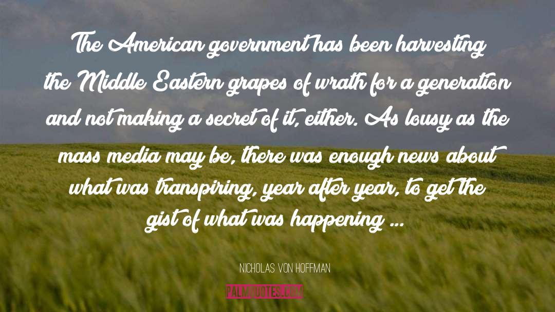 American Government quotes by Nicholas Von Hoffman