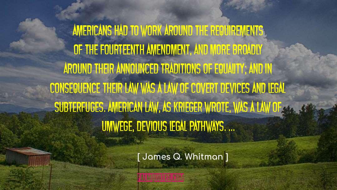 American Law quotes by James Q. Whitman