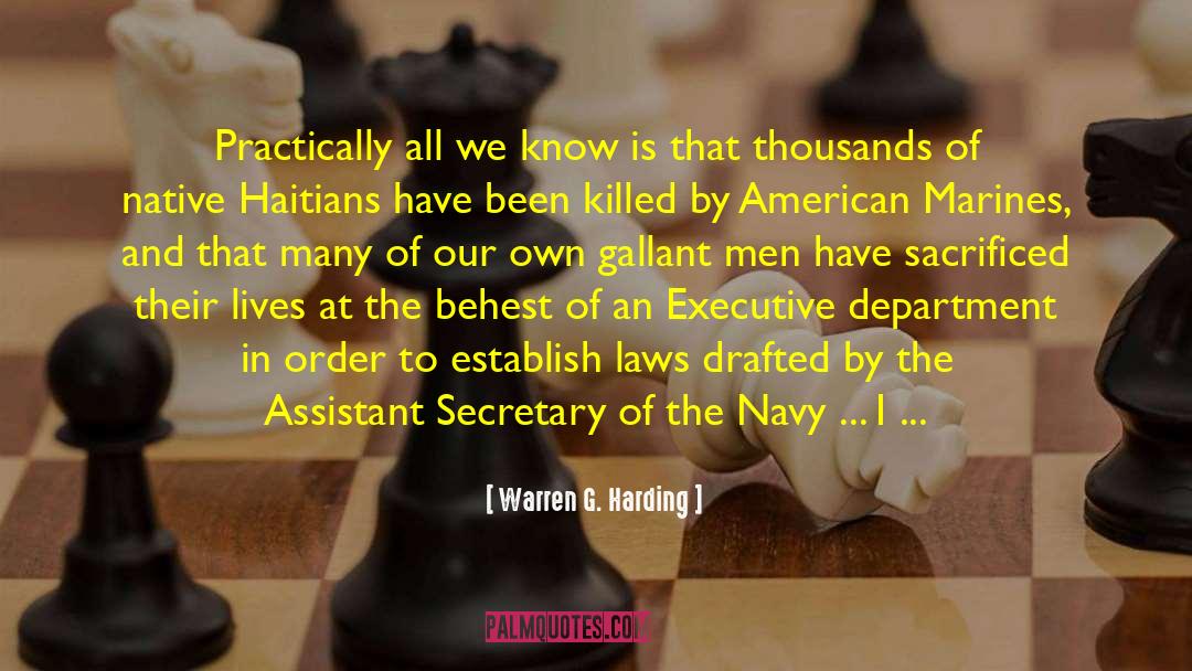 American Marines quotes by Warren G. Harding