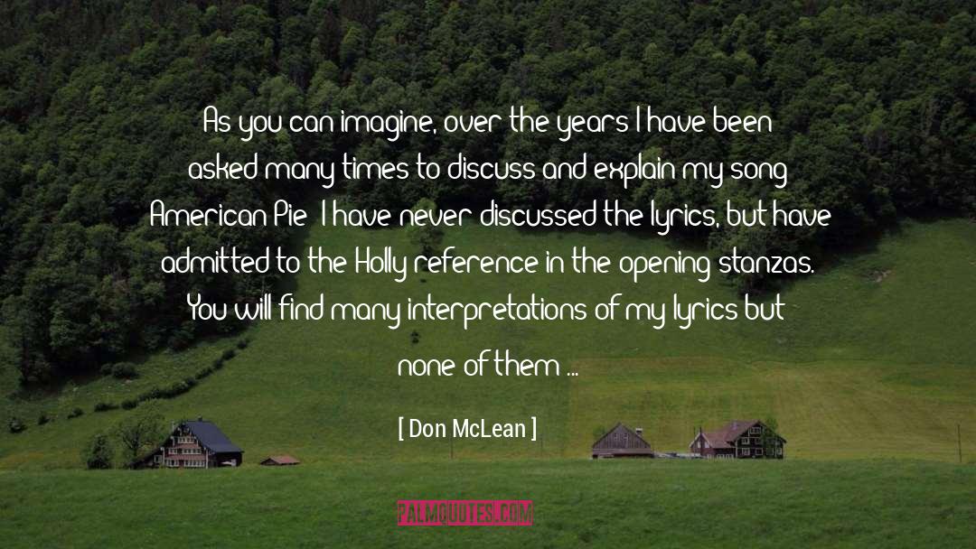 American Pie quotes by Don McLean