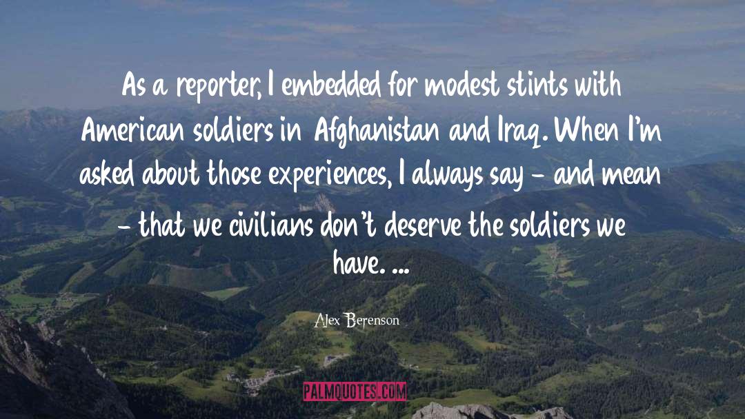 American Soldiers quotes by Alex Berenson