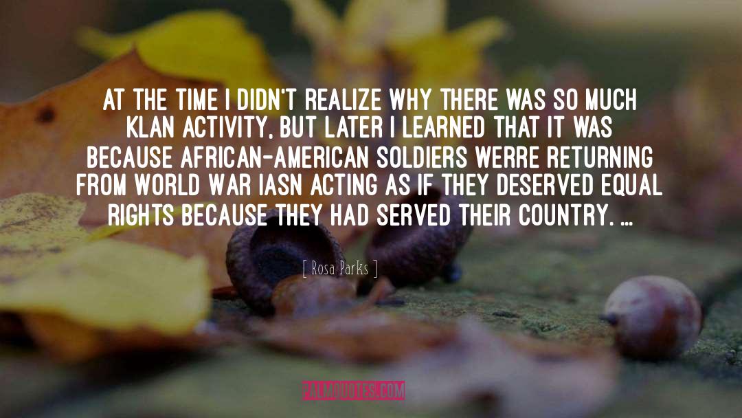 American Soldiers quotes by Rosa Parks