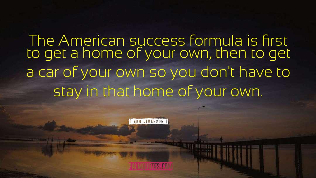 American Success quotes by Sam Levenson