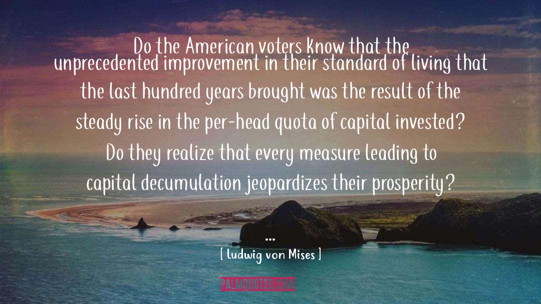 American Voters quotes by Ludwig Von Mises