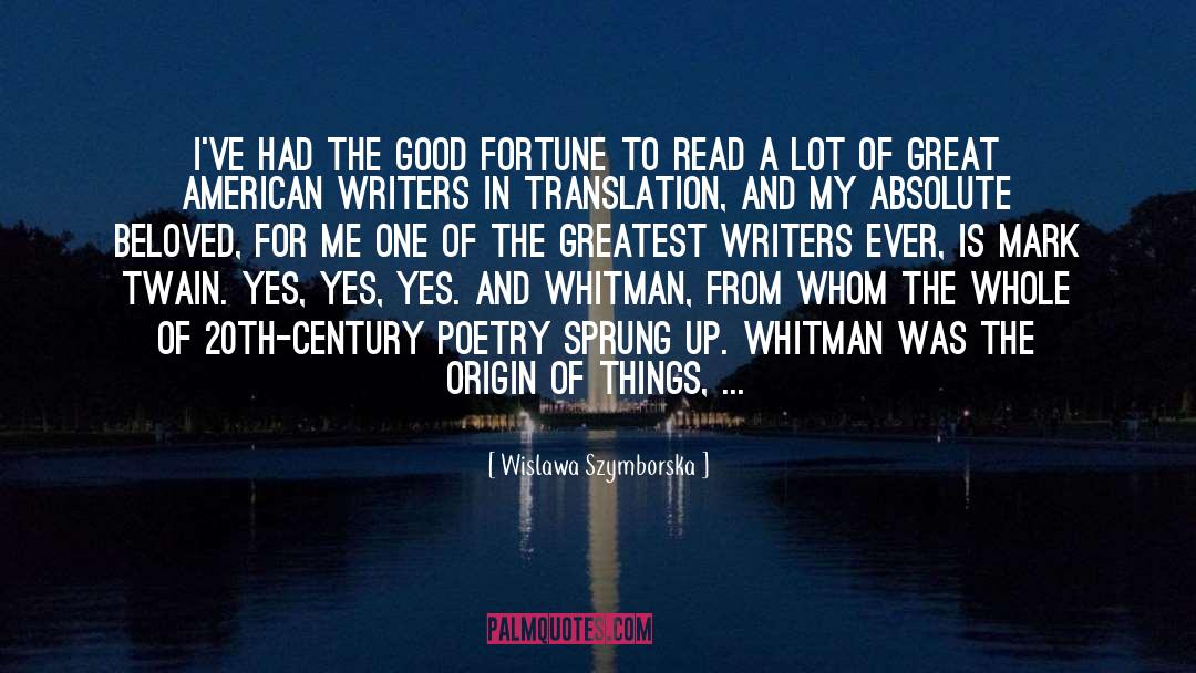 American Writers quotes by Wislawa Szymborska