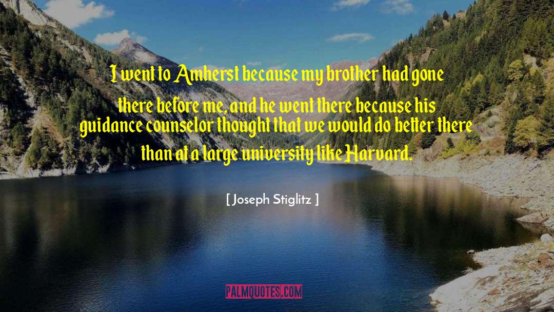 Amherst quotes by Joseph Stiglitz