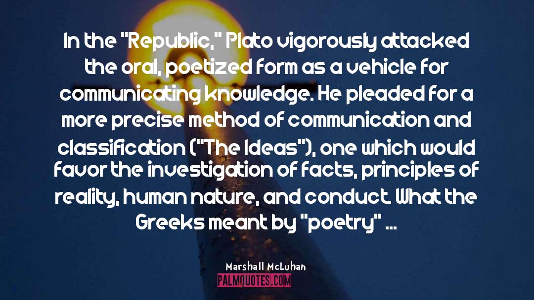 Amicus Plato quotes by Marshall McLuhan