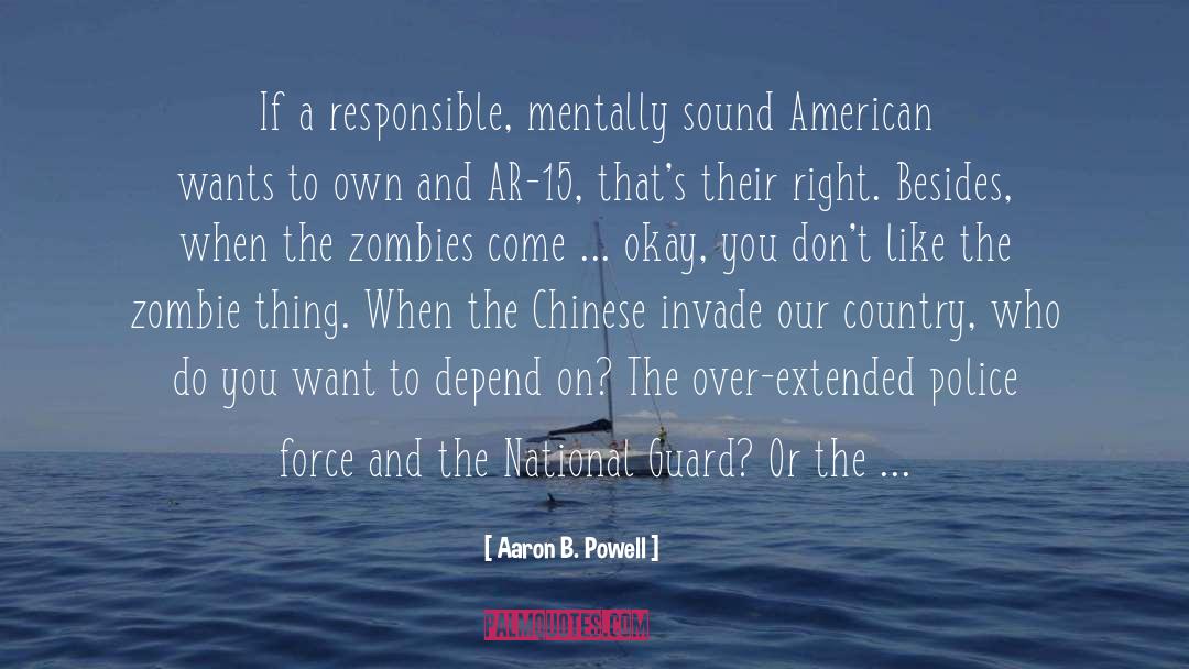 Ammunition quotes by Aaron B. Powell