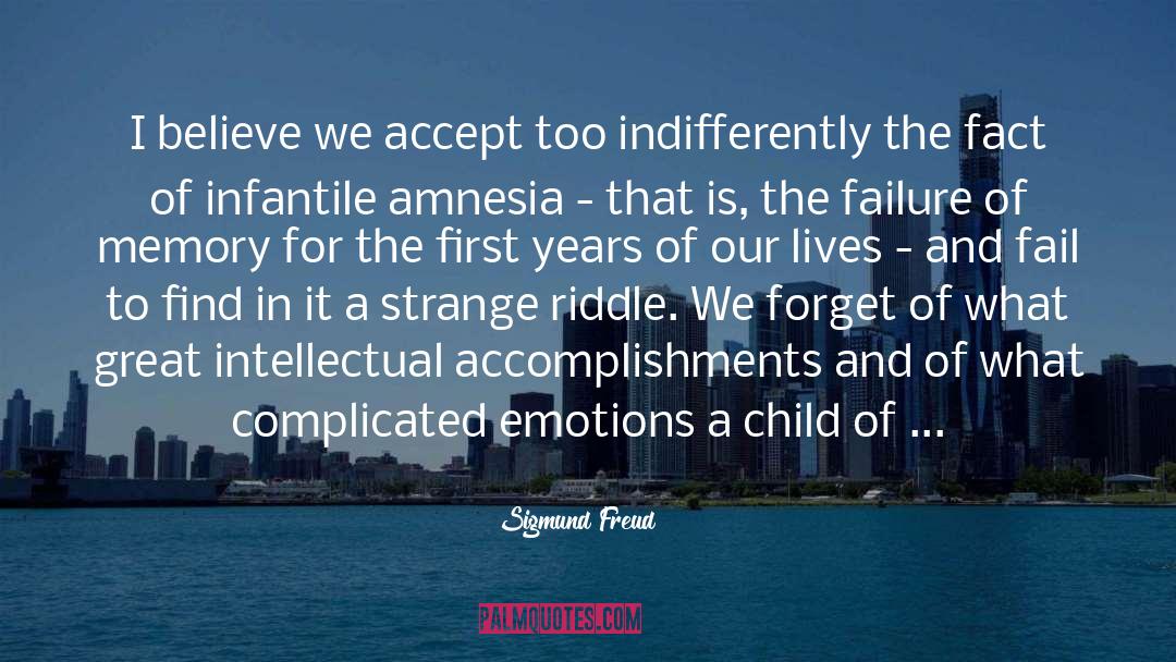 Amnesia quotes by Sigmund Freud
