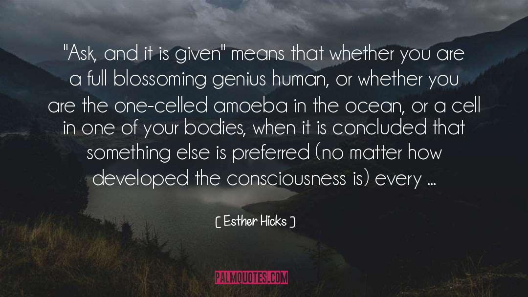 Amoeba quotes by Esther Hicks