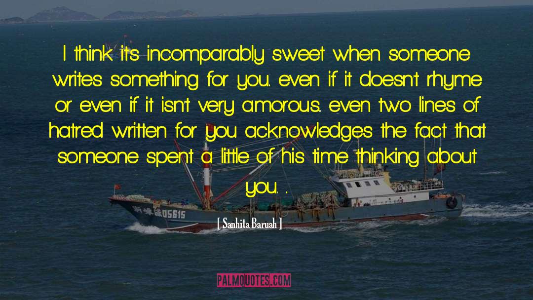 Amorous quotes by Sanhita Baruah