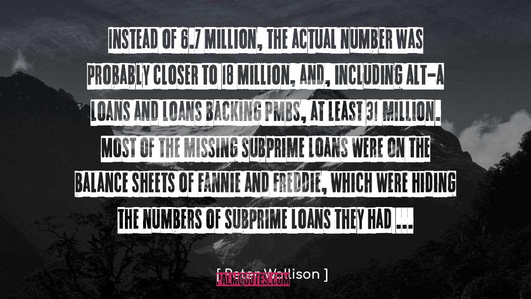 Amortizing Loans quotes by Peter Wallison