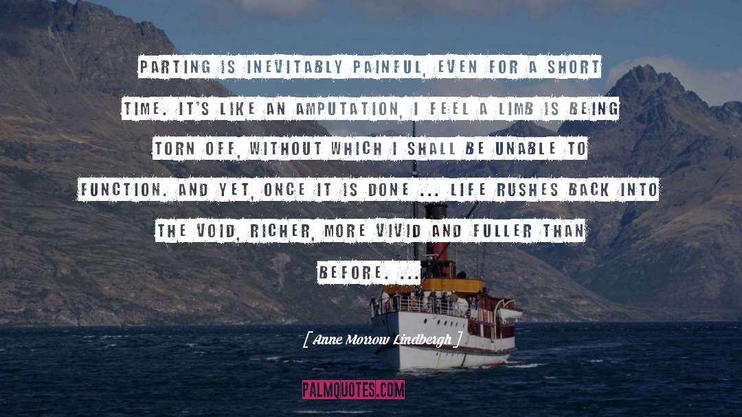 Amputation quotes by Anne Morrow Lindbergh