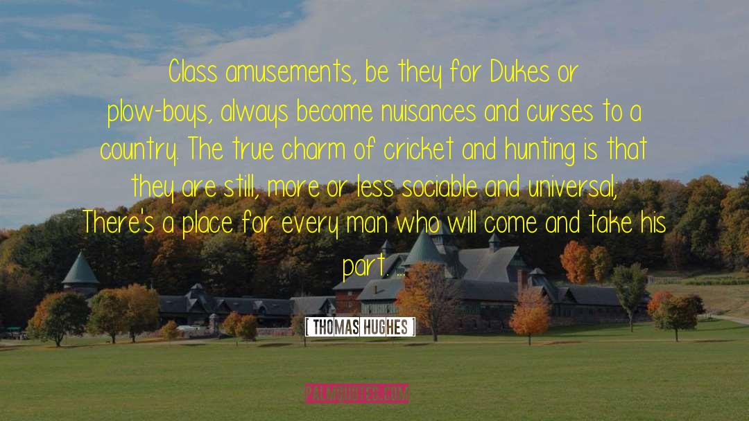 Amusements quotes by Thomas Hughes