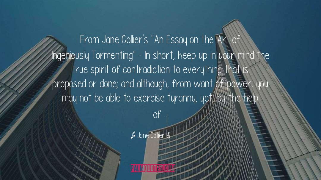 An Essay On Ego quotes by Jane Collier