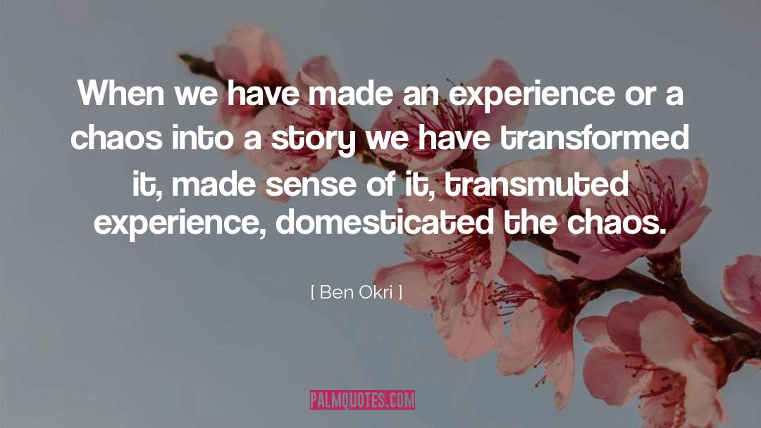 An Experience quotes by Ben Okri