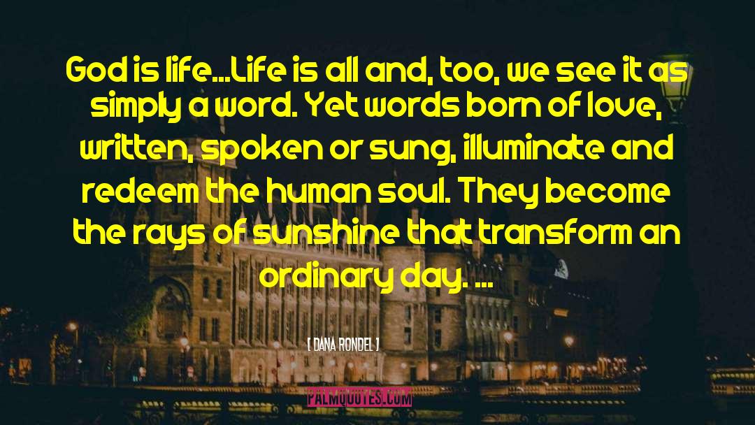 An Ordinary Life Transformed quotes by Dana Rondel