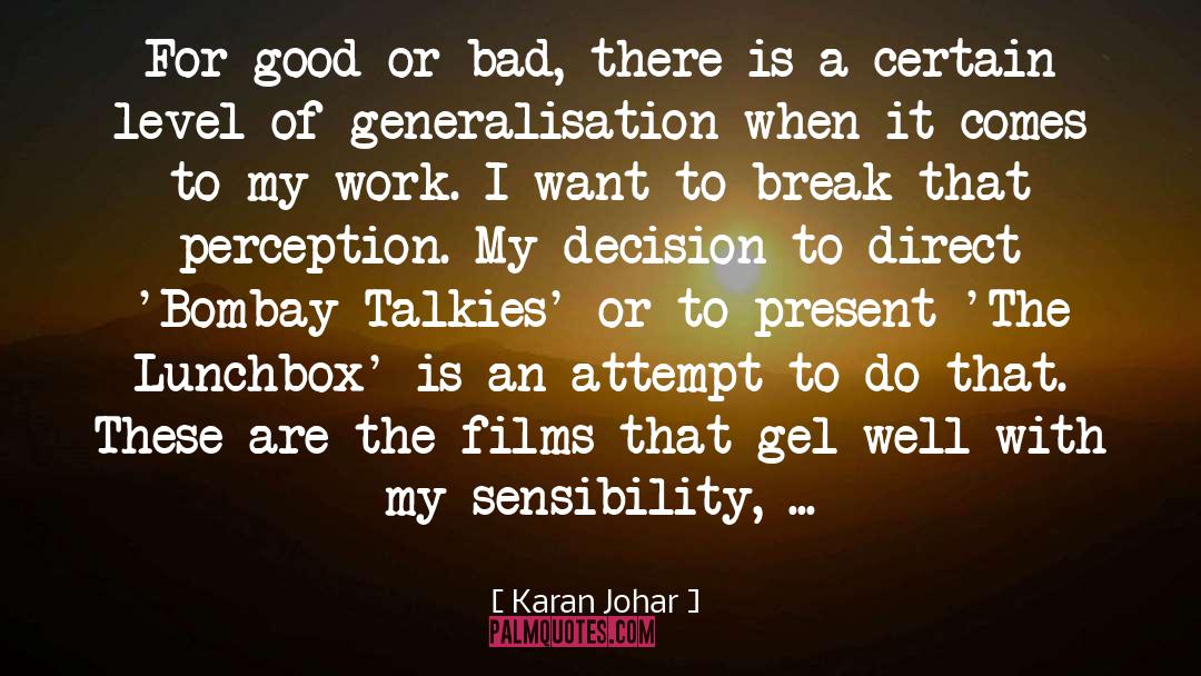 Anacia Gel quotes by Karan Johar