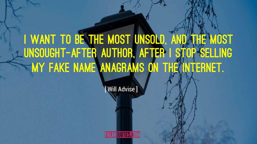 Anagrams quotes by Will Advise