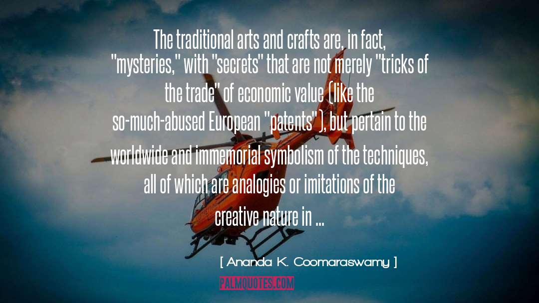 Analogies quotes by Ananda K. Coomaraswamy