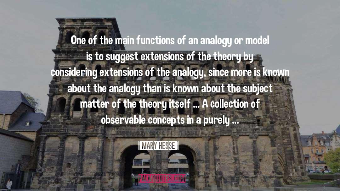 Analogies quotes by Mary Hesse