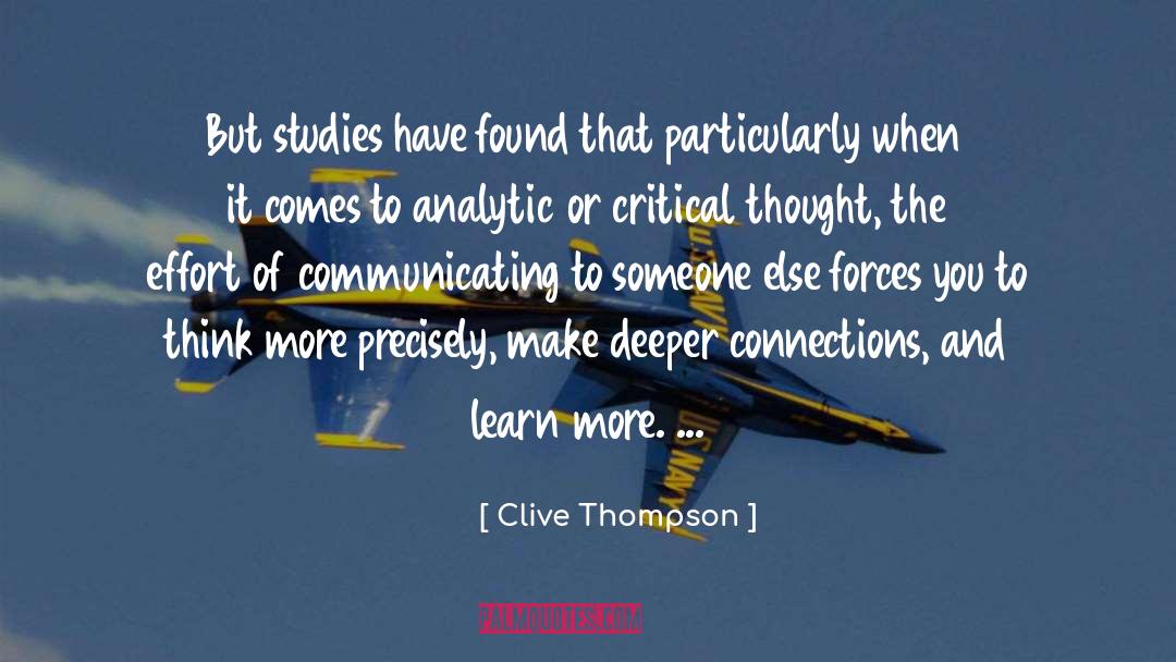 Analytic quotes by Clive Thompson