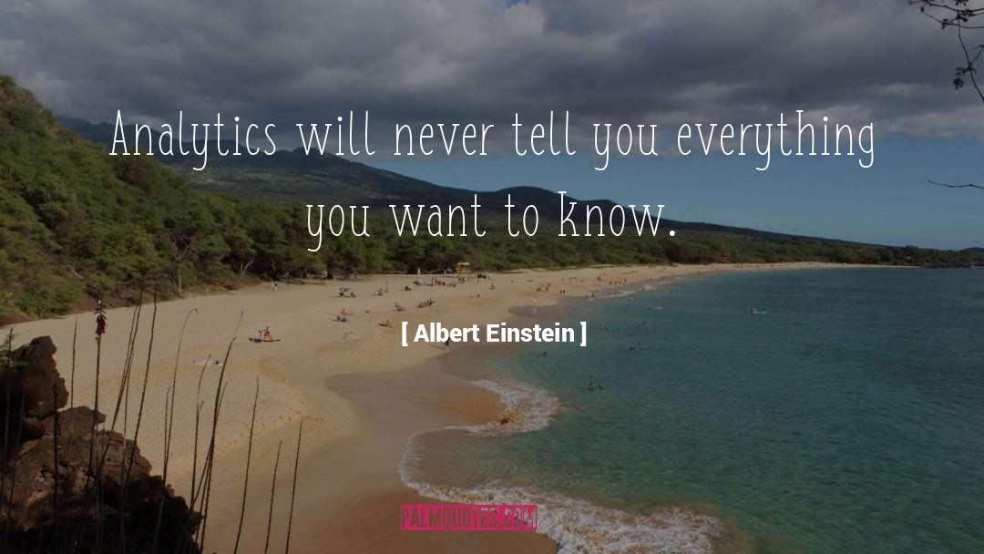 Analytics quotes by Albert Einstein