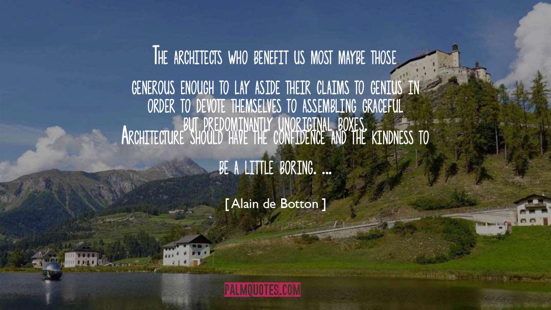 Analytique Architecture quotes by Alain De Botton