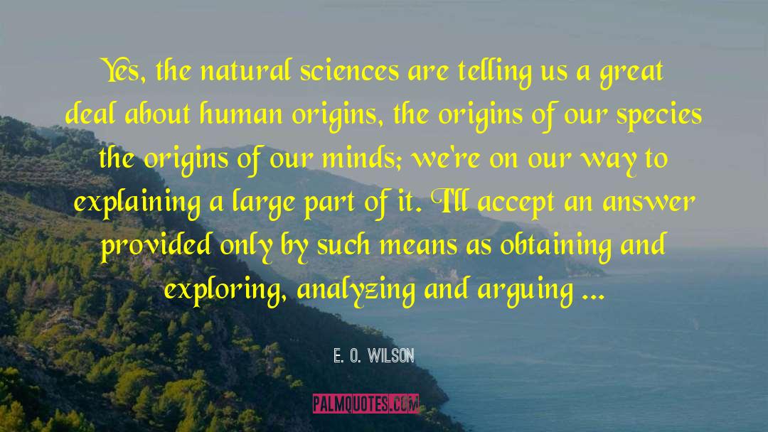 Analyzing quotes by E. O. Wilson
