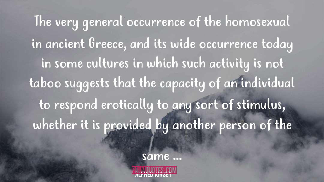 Ancient Greece quotes by Alfred Kinsey