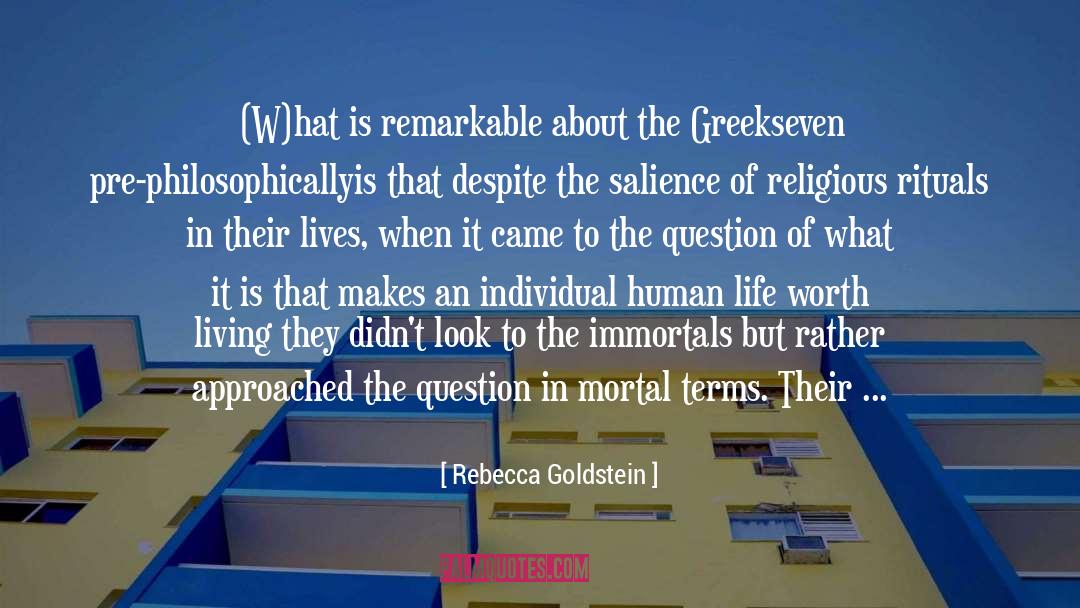 Ancient Greece quotes by Rebecca Goldstein