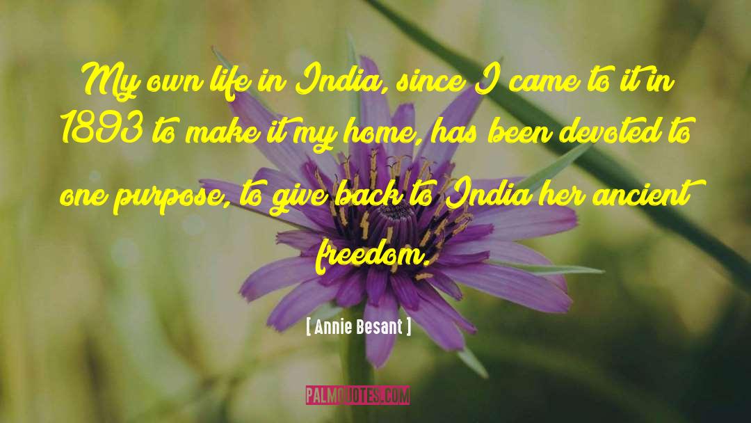 Ancient India quotes by Annie Besant