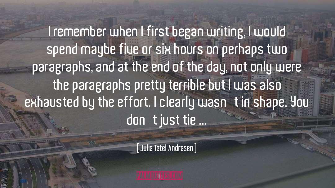And At The End Of The Day quotes by Julie Tetel Andresen