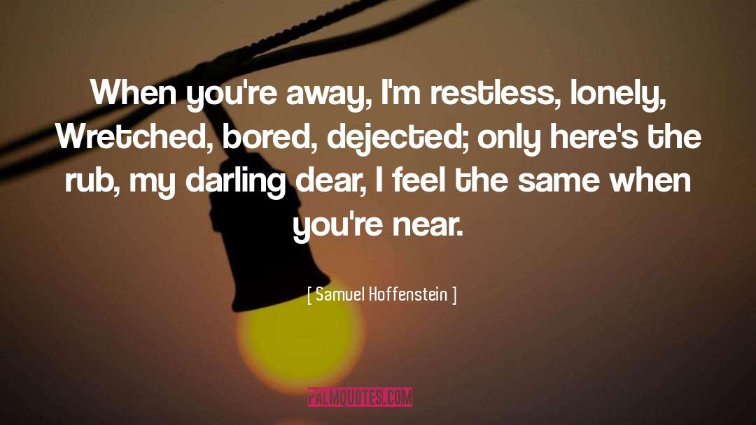 And Darling quotes by Samuel Hoffenstein