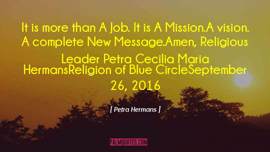 And Mission quotes by Petra Hermans