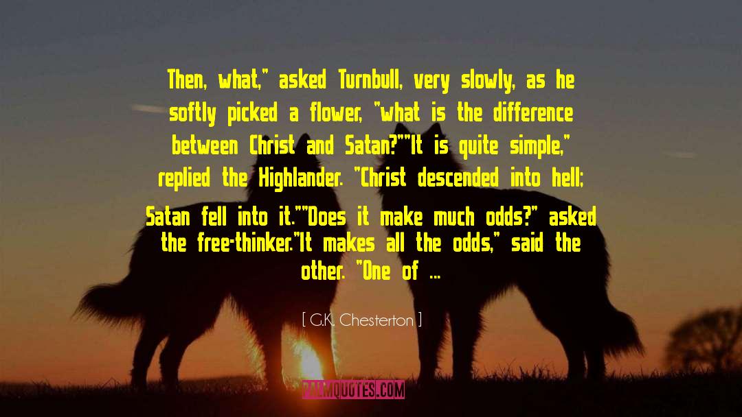 And Satan quotes by G.K. Chesterton