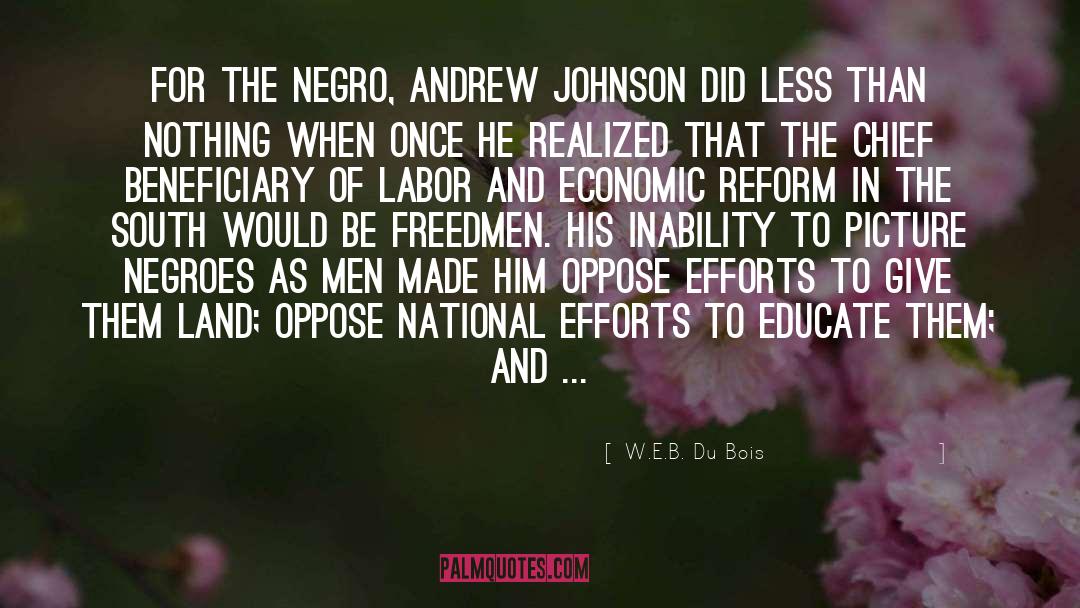 Andrew Johnson quotes by W.E.B. Du Bois