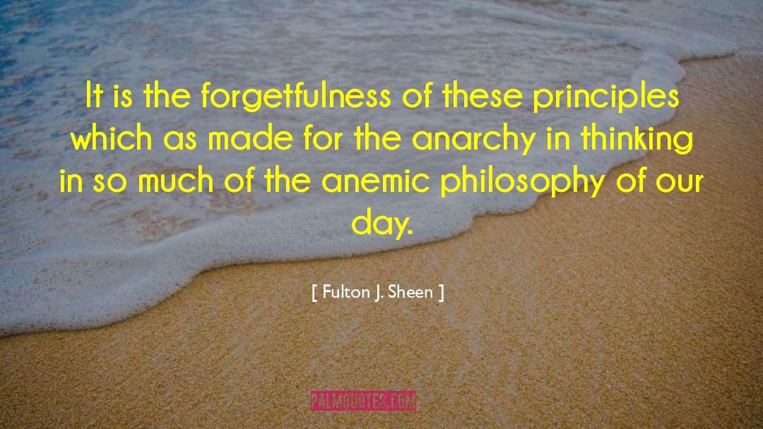 Anemic quotes by Fulton J. Sheen